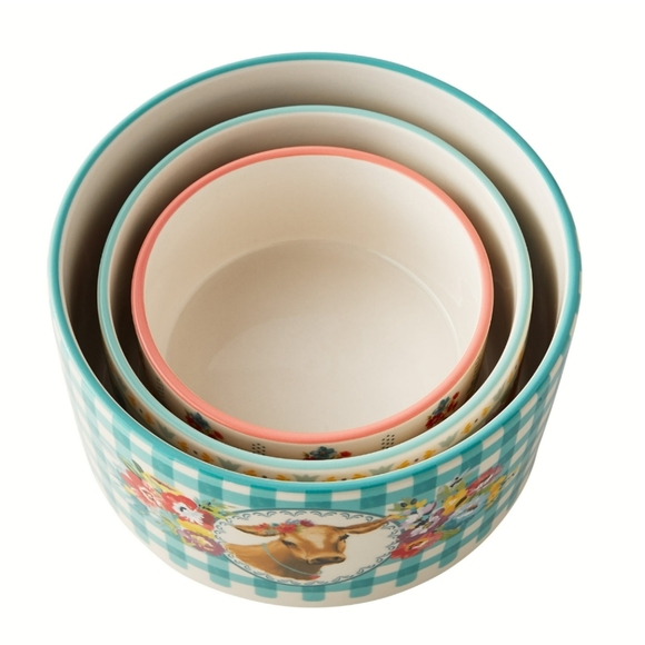 ❤️ New Pioneer Woman Sweet Romance Blossoms   Stackable Bowls - Picture 2 of 6